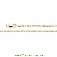 14K Yellow 16 INCH Diamond Cut Cable Chain