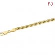 14K Yellow 16 INCH DIAMOND CUT ROPE CHAIN (Replacing CH515) Diamond Cut Rope Chain