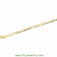 14K Yellow 16 INCH Figaro Chain