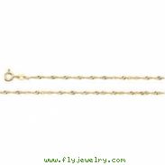 14K Yellow 16 INCH Singapore Chain