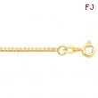 14K Yellow 16 INCH Solid Box Chain