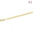 14K Yellow 16 INCH Solid Curb Chain