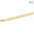 14K Yellow 16 INCH Solid Curb Chain