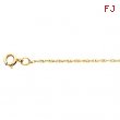 14K Yellow 16 INCH Solid Rope Chain