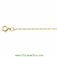 14K Yellow 16 INCH Solid Rope Chain