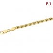 14K Yellow 18 INCH DIAMOND CUT ROPE CHAIN (REPLACING CH515) Diamond Cut Rope Chain