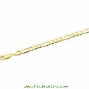 14K Yellow 18 INCH Figaro Chain