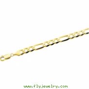 14K Yellow 18 INCH Figaro Chain