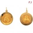 14K Yellow 18.00 MM Scapular Medal