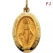 14K Yellow 18.00X14.00 MM Miraculous Medal