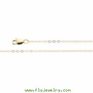 14K Yellow 20 INCH Lasered Titan Gold Cable Chain