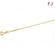 14K Yellow 20 INCH Solid Box Chain