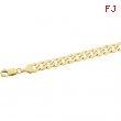 14K Yellow 20 INCH Solid Curb Chain