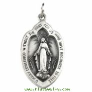 14K Yellow 20.00X13.00 MM Miraculous Medal