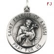 14K Yellow 22.00 MM St. Francis Of Assisi Medal