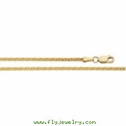 14K Yellow 24 INCH Diamond Cut Wheat Chain