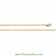 14K Yellow 24 INCH Lasered Titan Gold Rope Chain