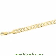 14K Yellow 24 INCH Solid Curb Chain