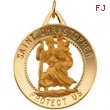 14K Yellow 25.00 MM St.christopher Medal