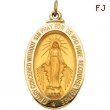 14K Yellow 26.00 X 18.00 MM MIRACULOUS MEDAL Miraculous Medal