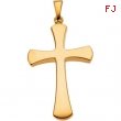 14K Yellow 28.5X19.0 Cross Pendant