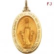 14K Yellow 29.00X20.00 MM Miraculous Medal