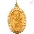 14K Yellow 29.00X20.00 MM St. Christopher Medal