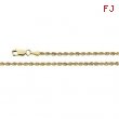 14K Yellow 7 INCH 02.50 ROPE CHAIN (REPLACING CH507) 02.50 Mm Rope Chain