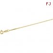 14K Yellow 7 INCH Solid Box Chain
