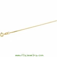 14K Yellow 7 INCH Solid Box Chain