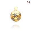 14K Yellow Gold & Rhodium 3D Soccer Ball Pendant