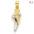 14K Yellow Gold & Rhodium Ballet Slipper Charm