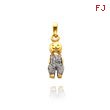 14K Yellow Gold & Rhodium Laser-Cut Boy Charm