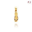 14K Yellow Gold & Rhodium Single Flip Flop Pendant