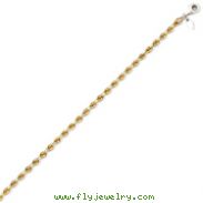 14K Yellow Gold & Sterling Silver 3.6mm Diamond Cut Rope Chain