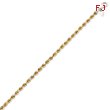 14K Yellow Gold & Sterling Silver 4mm Diamond Cut Rope Bracelet