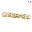14K Yellow Gold .05ct Diamond Bubble Ring