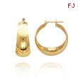 14K Yellow Gold 10.50x20mm Hoops