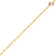 14K Yellow Gold 1.1mm Singapore Anklet
