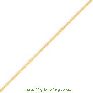 14K Yellow Gold 1.1mm Singapore Anklet