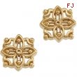 14K Yellow Gold 12.75 X Stud Earring Jacket