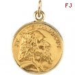 14K Yellow Gold 13.0 Rd St Jude Thaddeus Pend Medal