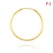 14K Yellow Gold 1.3x25mm Diamond Cut Endless Hoops