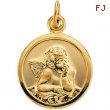 14K Yellow Gold 14.25 Guardian Angel Medal