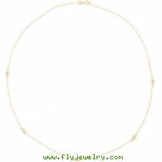 14K Yellow Gold 18.00 Inch Diamond Necklace