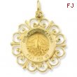 14K Yellow Gold 18.5 Rd Our Ldy Of Fatima Pend Medl