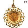 14K Yellow Gold 18.5 Rd St Jude Pend Medal