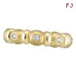 14K Yellow Gold .1ct Diamond Bubble Eternity Band