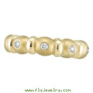 14K Yellow Gold .1ct Diamond Bubble Eternity Band