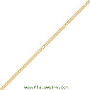 14K Yellow Gold 1mm Anchor Link Anklet